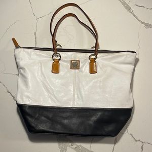 Dooney & Bourne black and white leather bag